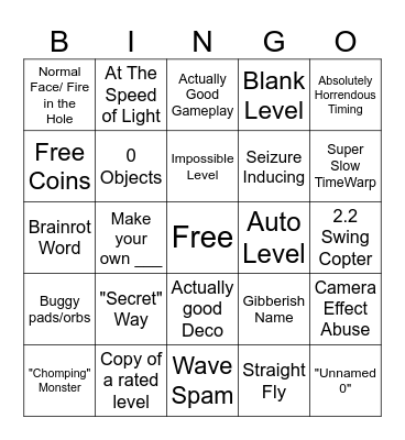Recent Tab Bingo Card