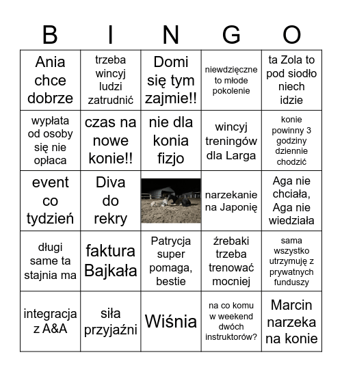 Spotkanie Bingo Card
