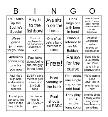 Boilermakers Bingo Card