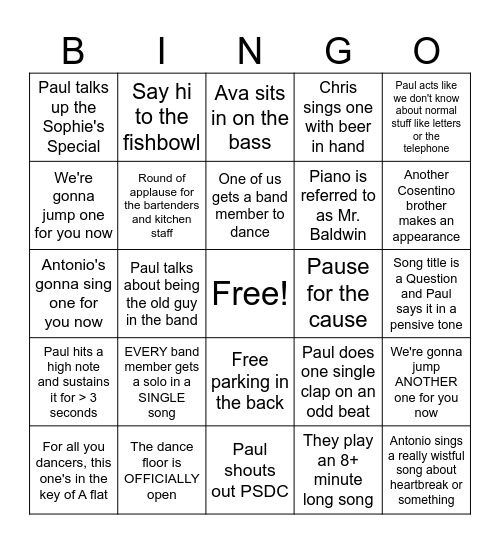 Boilermakers Bingo Card