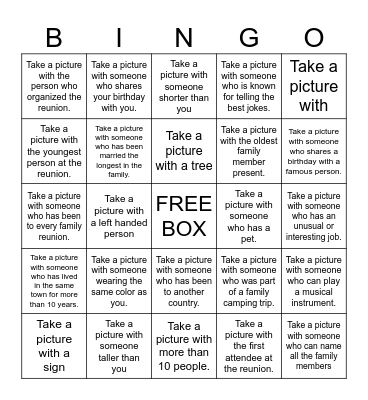 MUST COMPLETE ENTIRE CARD TO WIN Bingo Card