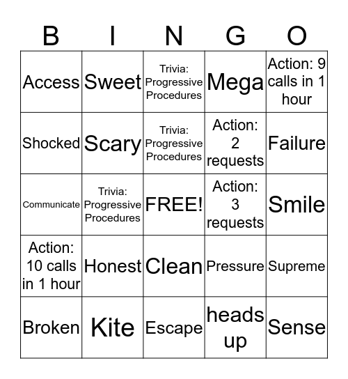 Wireless Bingo Card