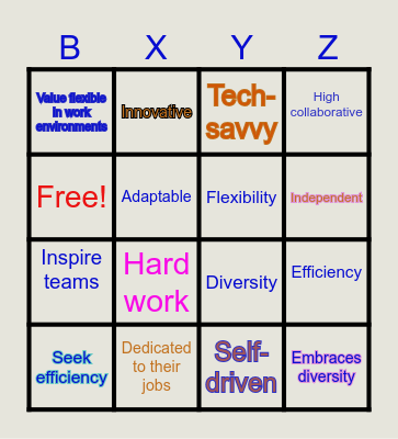 Great Generations Bingo Card