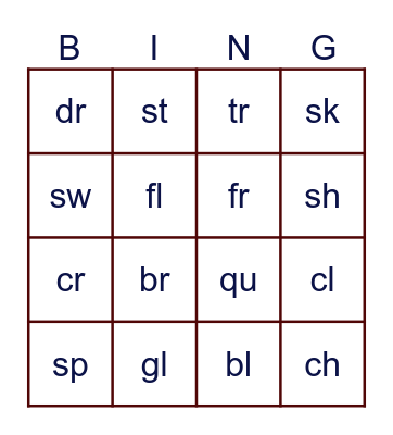 CON BLENDS Bingo Card