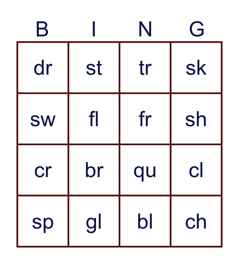 CON BLENDS Bingo Card