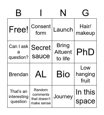 It’s a Journey Bingo Card