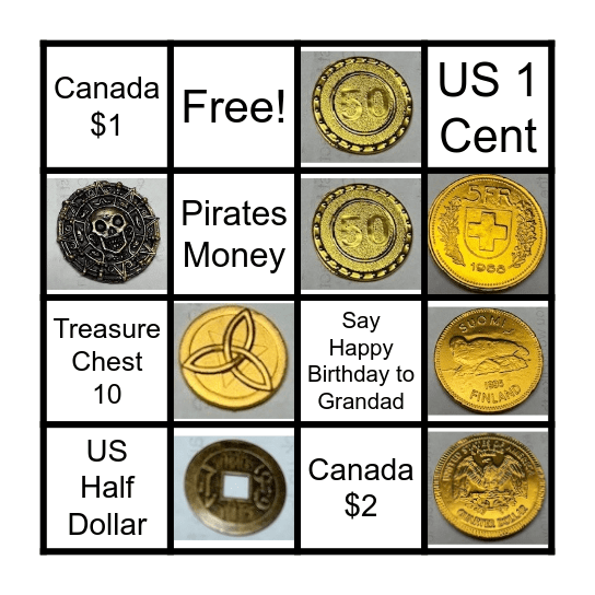 Coins of the World Bingo Card