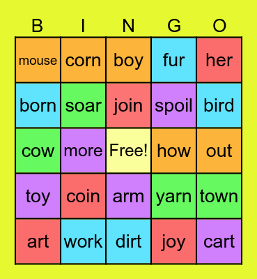 Wonders Unit 5 Spelling Bingo Card