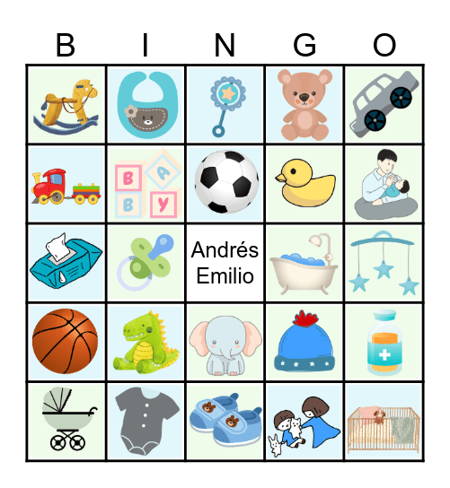 Baby Shower 05-ABR-2025 Bingo Card