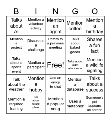 Bingo Card