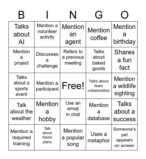 Bingo Card