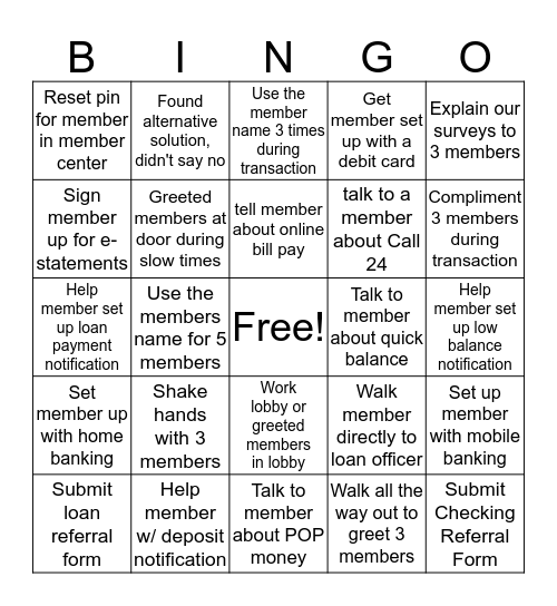 NPS/Tech Bingo!! Bingo Card