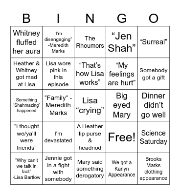 RHOSLC Bingo Card