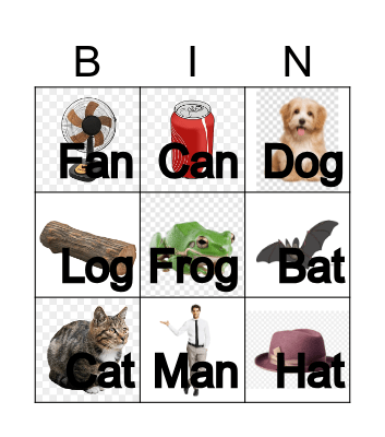 Rhyming Sounds Bingo Card
