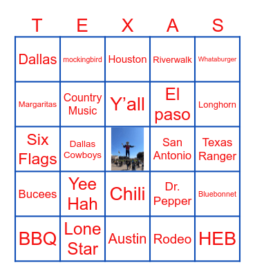 Texas Bingo Card