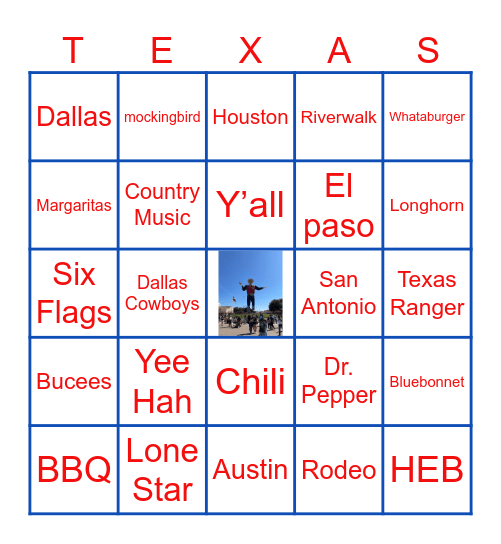 Texas Bingo Card