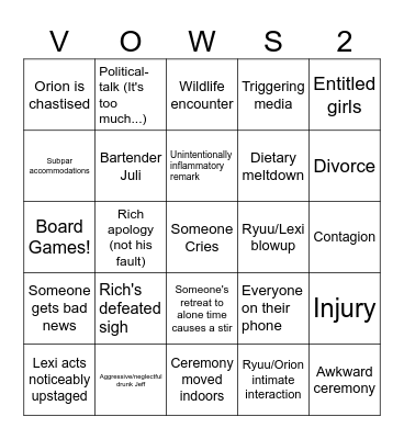 The whore bounty of Door County Bingo Card