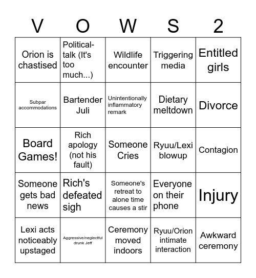 The whore bounty of Door County Bingo Card