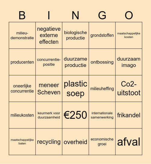 Herhaling H6 Bingo Card