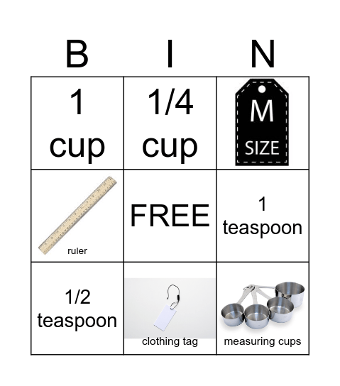 Measurement BINGO Card