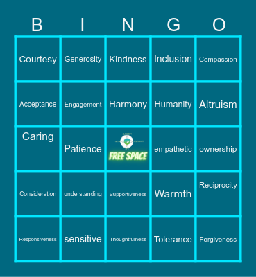 Empath Bingo Card