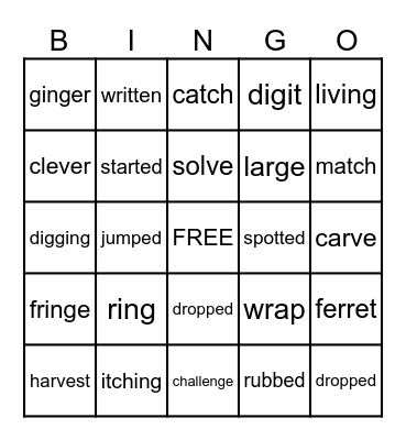 Skills 5 Bingo Card