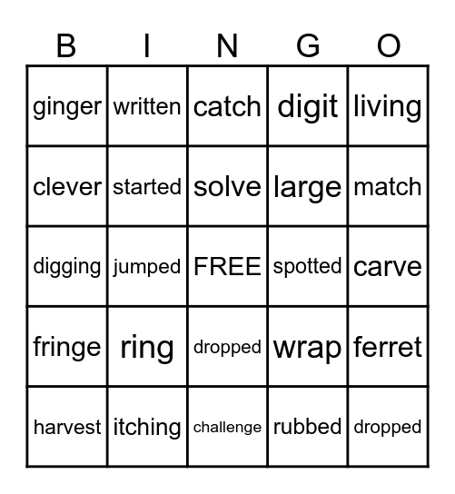 Skills 5 Bingo Card
