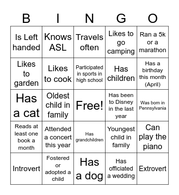 FEI Forum Bingo Card