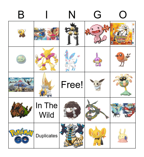 2025 SHINY Bingo Card