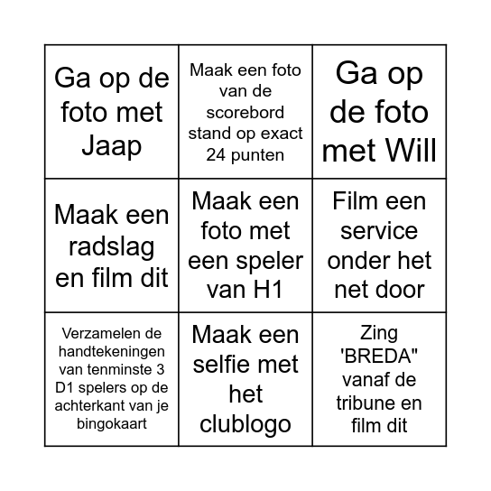 SUPER SATURDAY BINGO Card