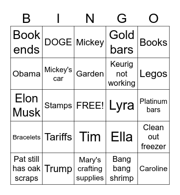Microsoft Powerpoint Bingo Card