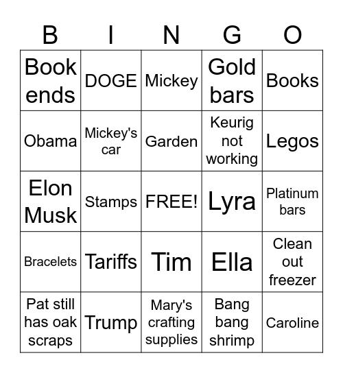 Microsoft Powerpoint Bingo Card