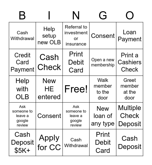 FSR Bingo 3/2025 Bingo Card