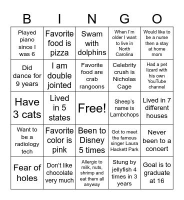 Soccer Facts Bingo Card