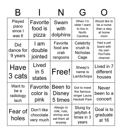 Soccer Facts Bingo Card