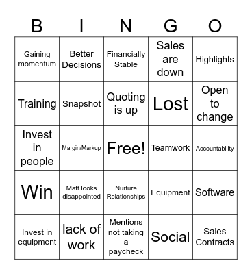 MHD All Hands 3/28/2025 Bingo Card