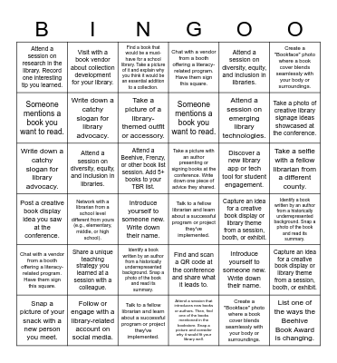 Utah School Library Association Conference Bingo Card