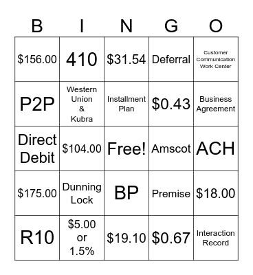 CSP BINGO Card