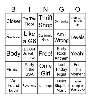 CAP Bingo Card