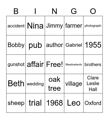 Broken Country Bingo Card