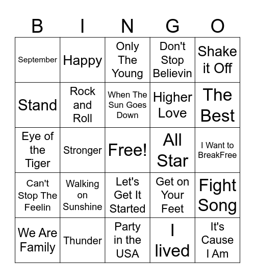 CAP Bingo Card