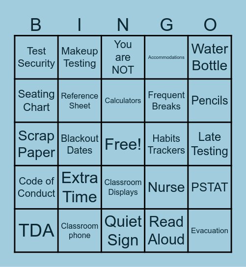 Inquiry PSSA Bingo 2025 Bingo Card