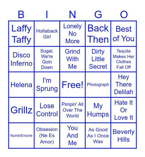 Party Like It's 2005! Bingo Card