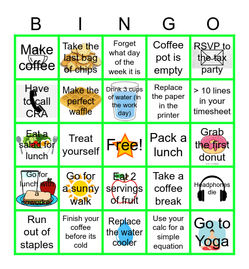 Bzy Szn Bingo Card
