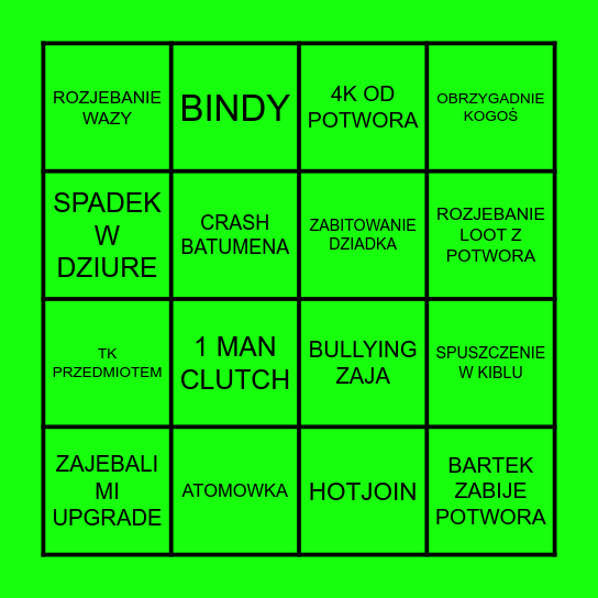REPO UGANDA Bingo Card
