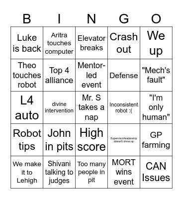 Centennial Bingo Card