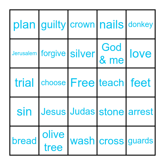 Easter Love Bingo Card