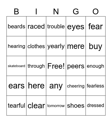 ECRI BINGO Card