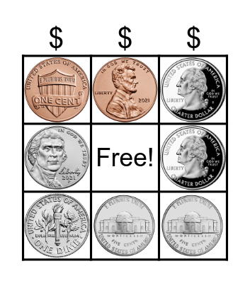 Coins Bingo Card