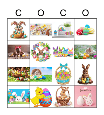Pâques Bingo Card